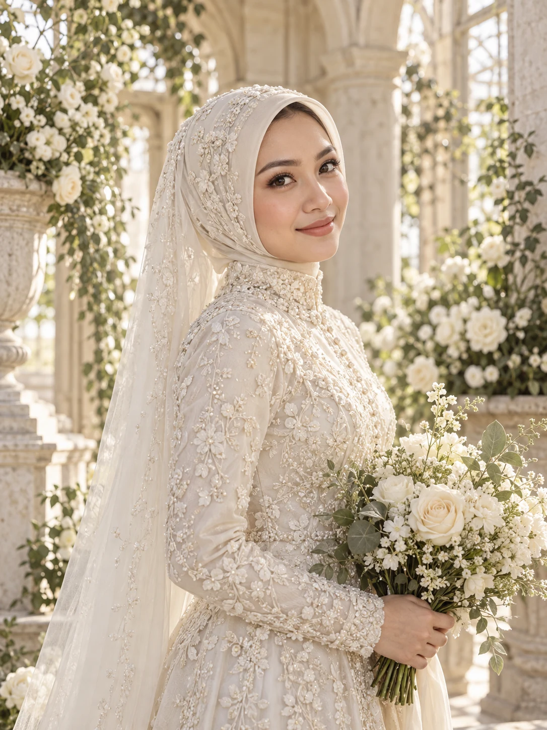 Contoh foto mempelai wanita
